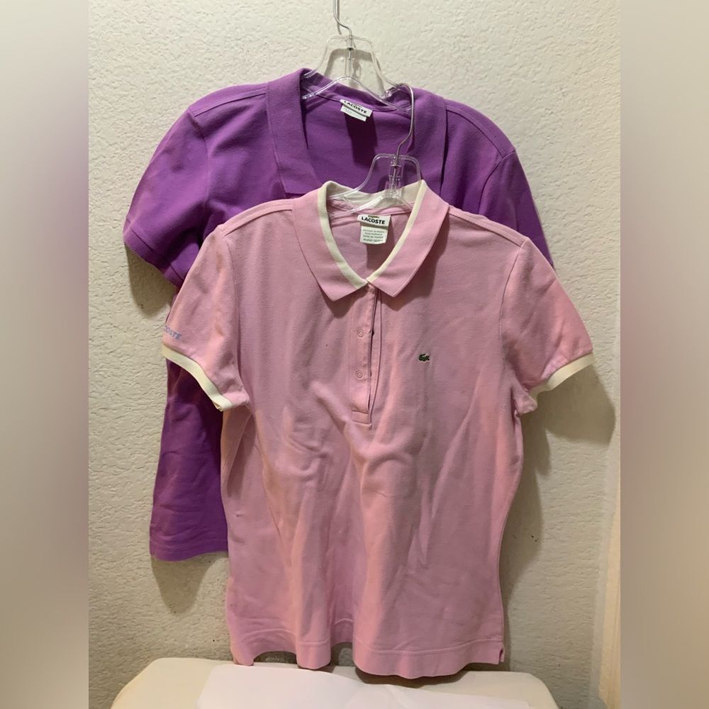 Bundle Retro Y2K Pink Lacoste Polo Shirt Size 44